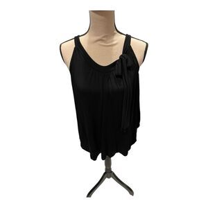 Y2K style Michael Kors black flowy tie neck halter top sexy mobwife NWT jersey